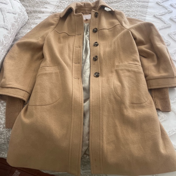 Rebecca Taylor Wool Trench Coat with Satin lining